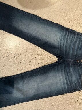 Jack & Jones Slim Straight Jeans in Dark Blue Fade